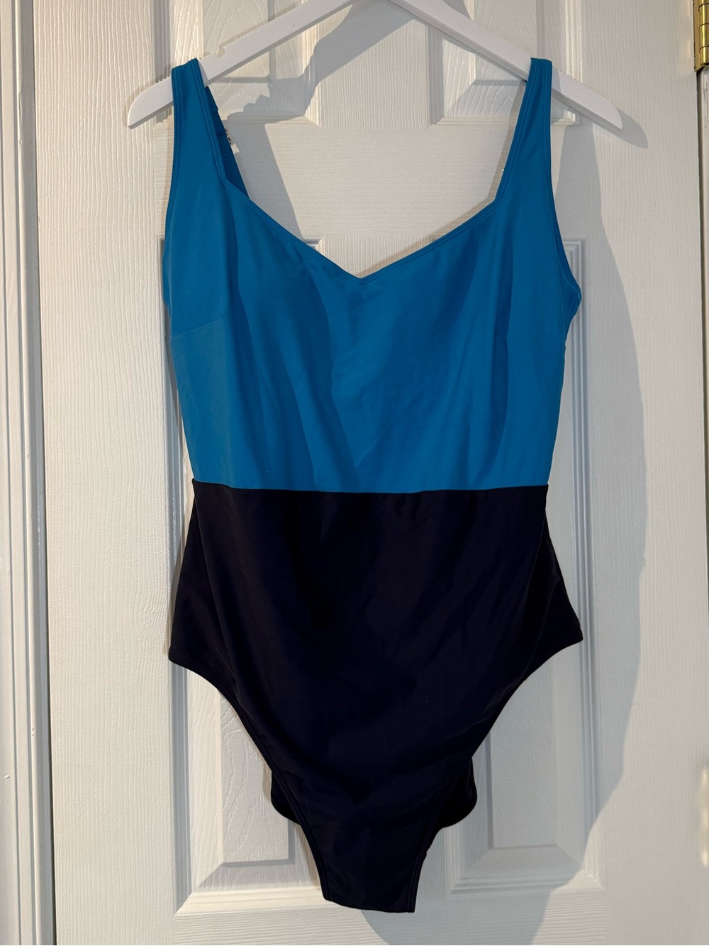 SUMMERSALTxLL Bean The Seascape Sweetheart One Piece Calypso & Deep Sea Size 16